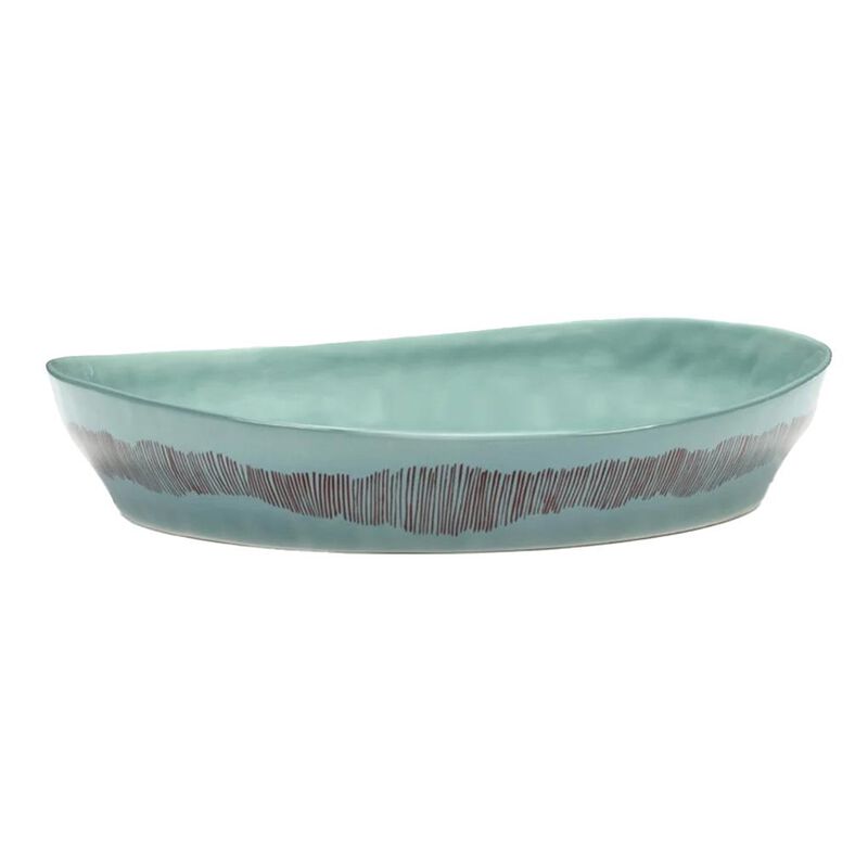 Ottolenghi Feast Serving Plate S Azure Swirl Stripes Red image number 0